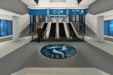 Huntsville International Airport main concourse project rendering