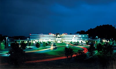 Bristol Hospital at night