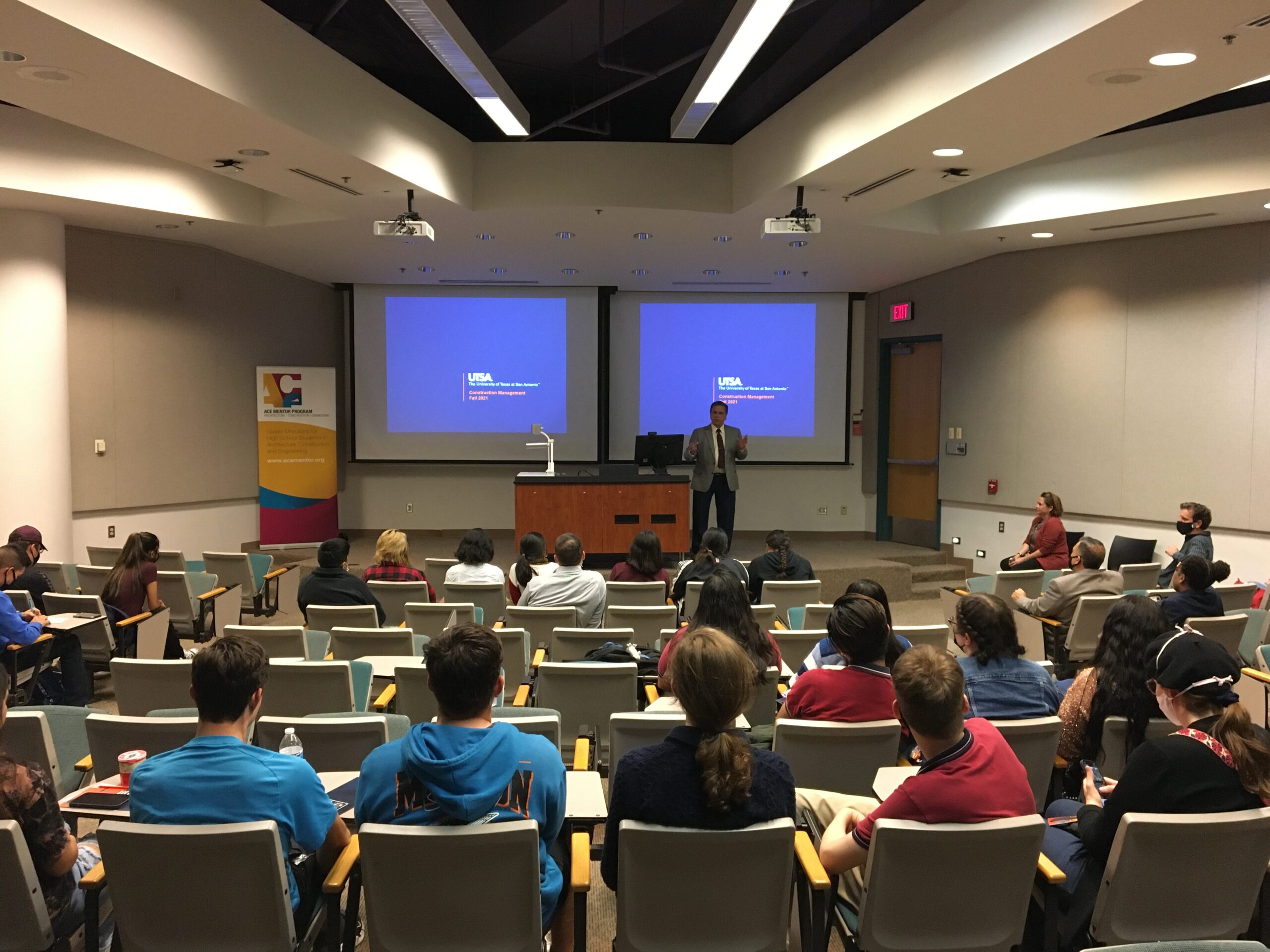 students in a lecture hall