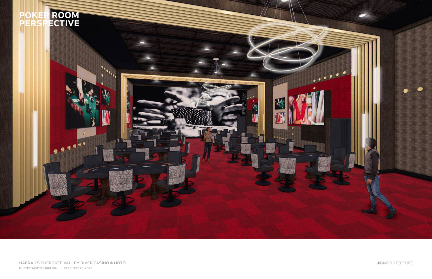 rendering of a poker room