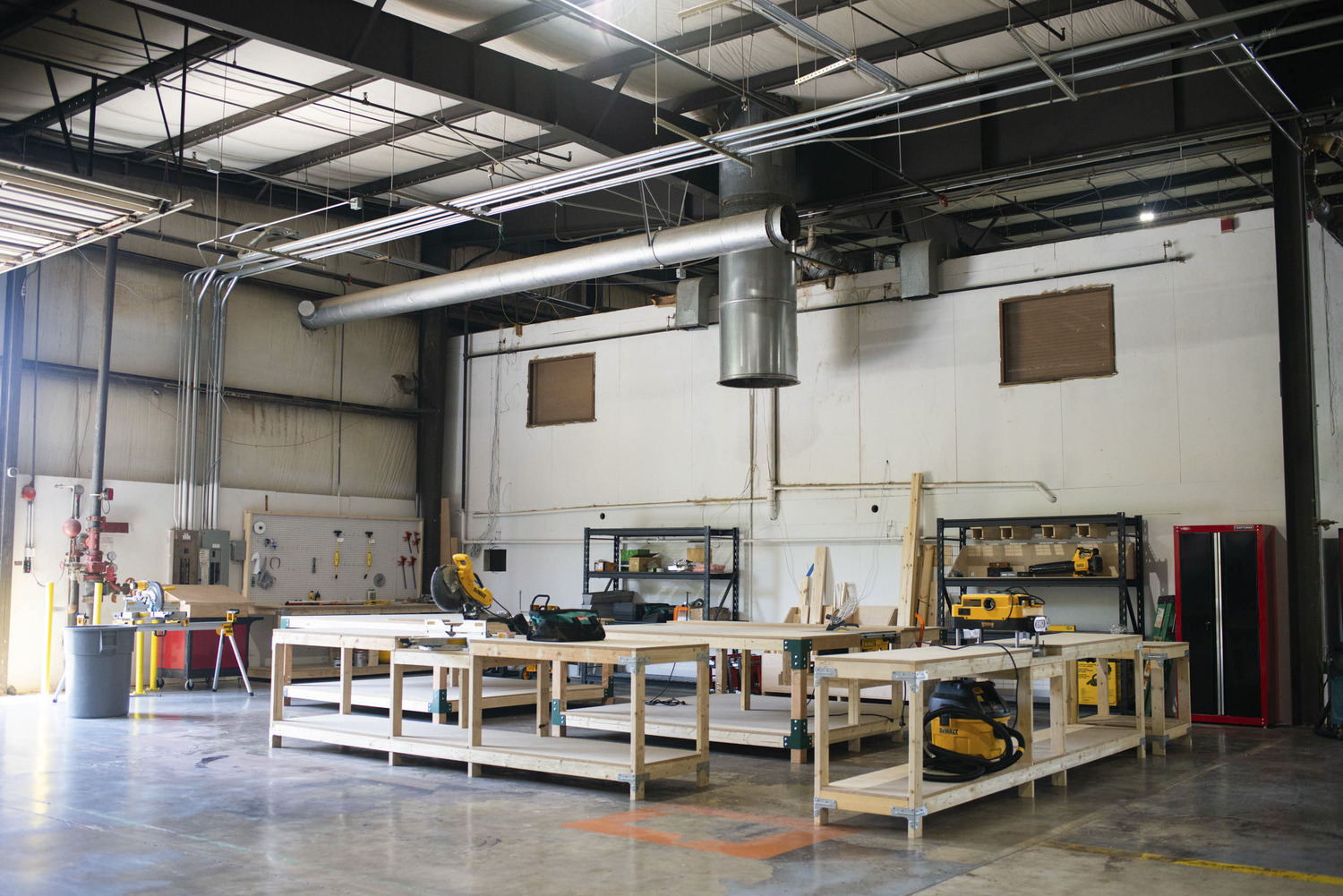 the interior of a warehouse