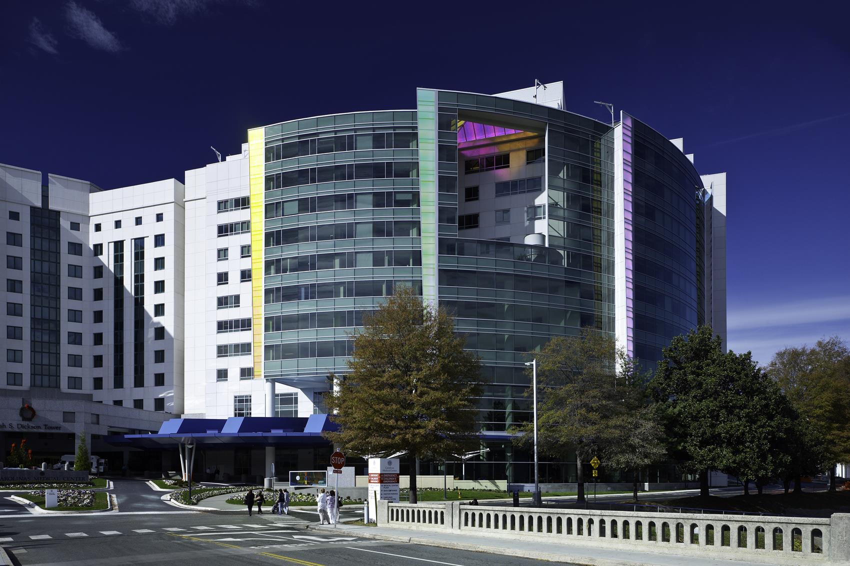 Exterior view of Levine Children's Hospital