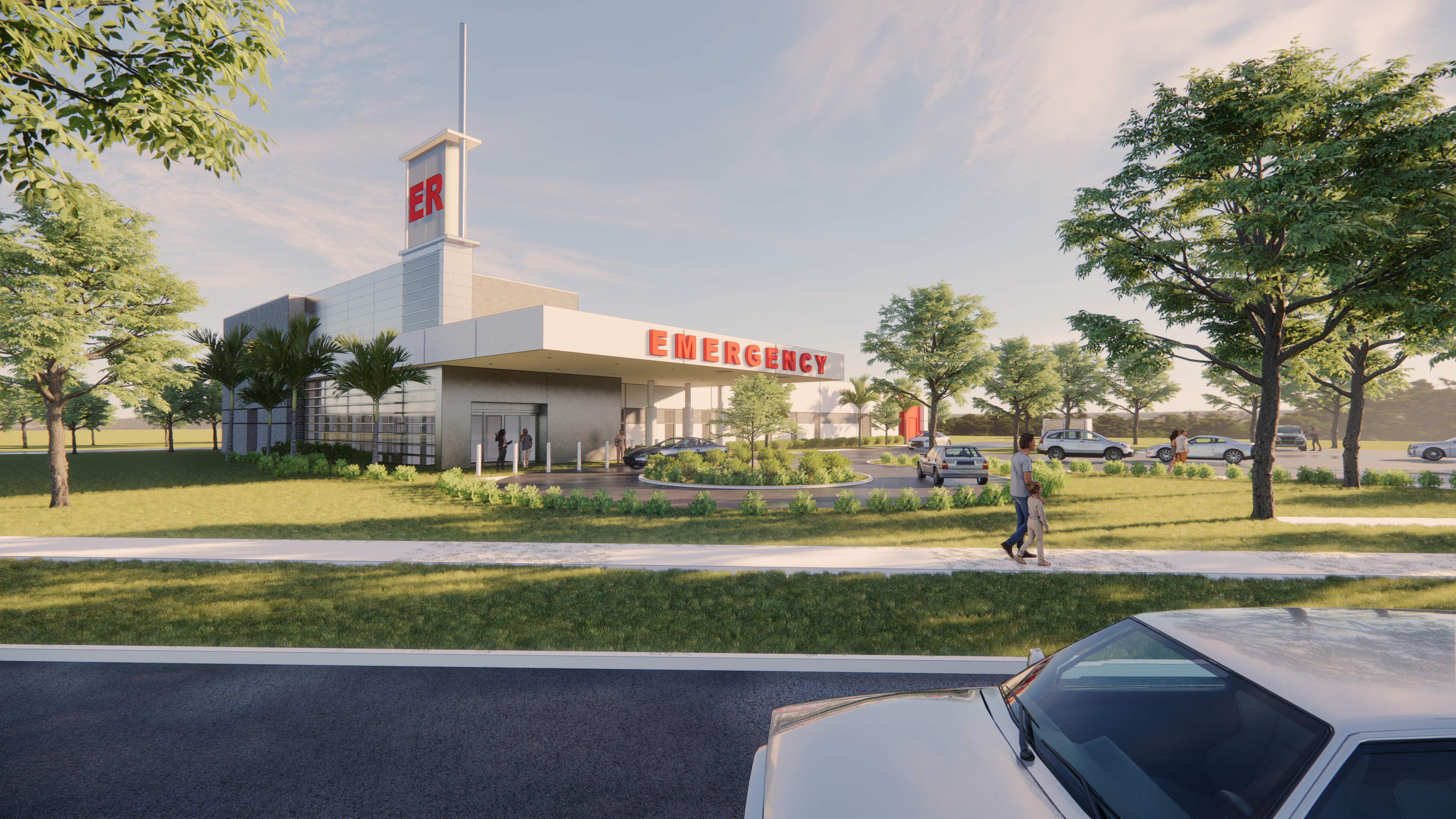 AdventHealth Meadow Pointe ER Exterior Rendering