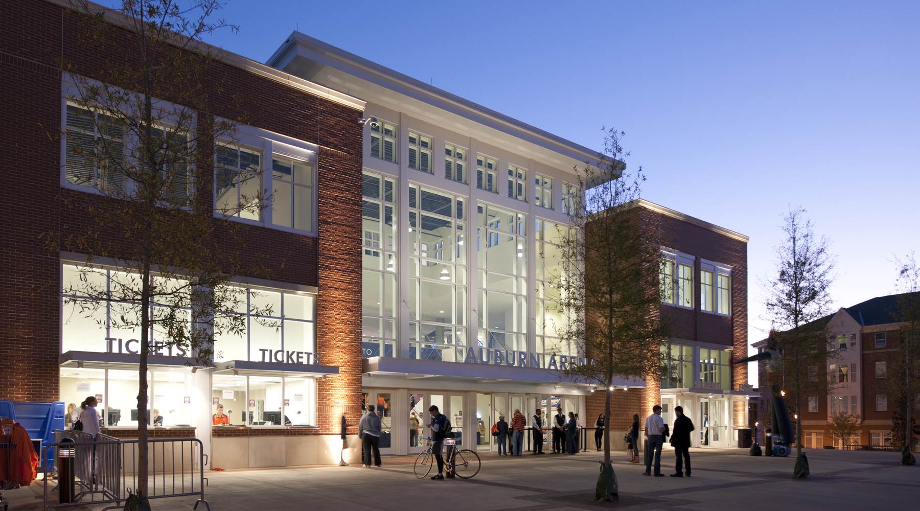 Auburn Arena at night