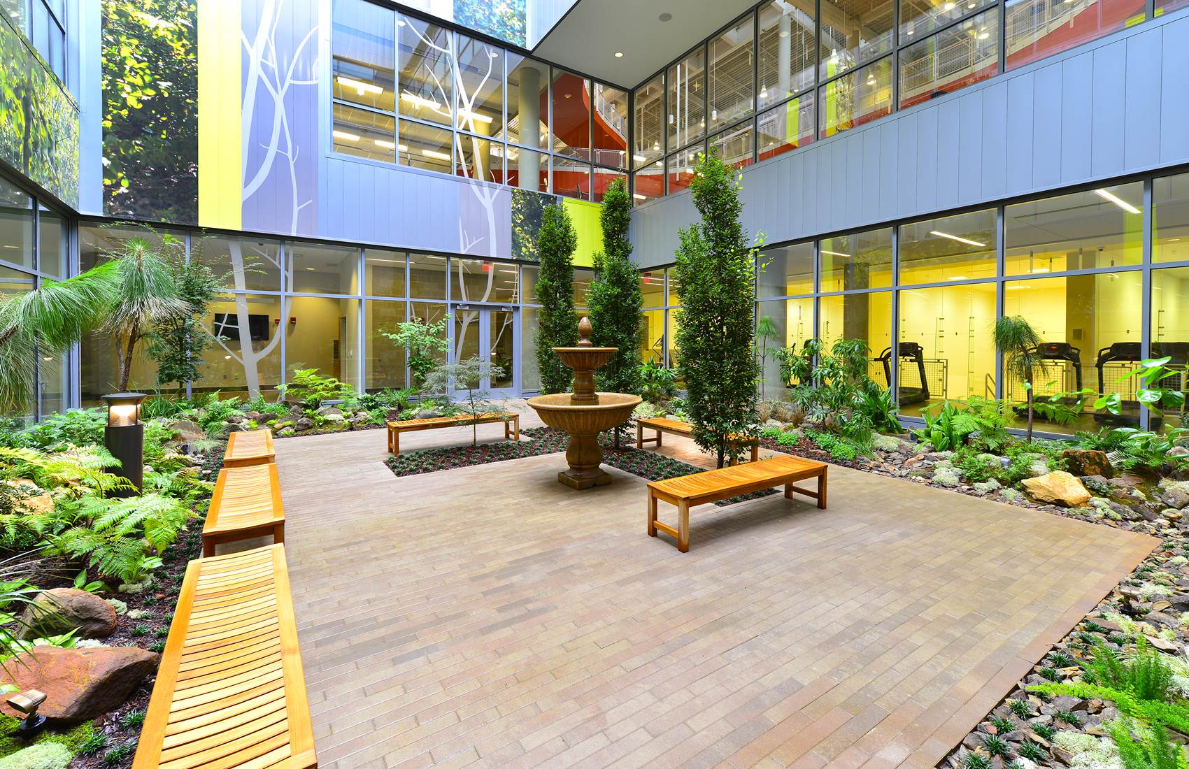 Auburn University Recreation and Wellness Center courtyard