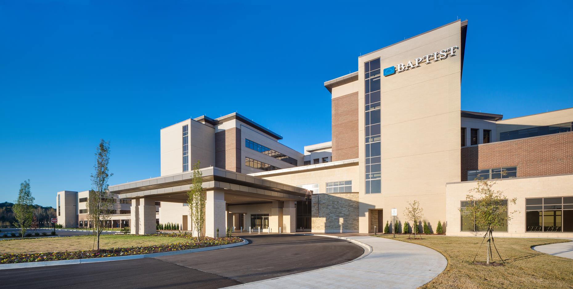 Entrance to Baptist Memorial Hospital in Oxford