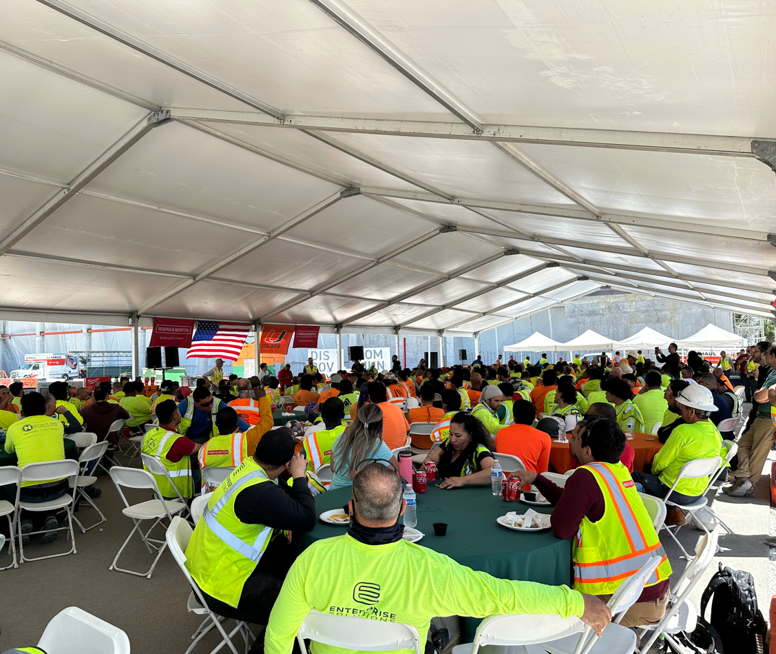 UHealth at SoLe Mia topping out