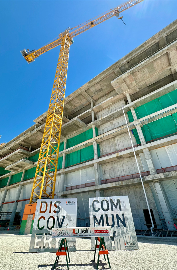 UHealth at SoLe Mia topping out