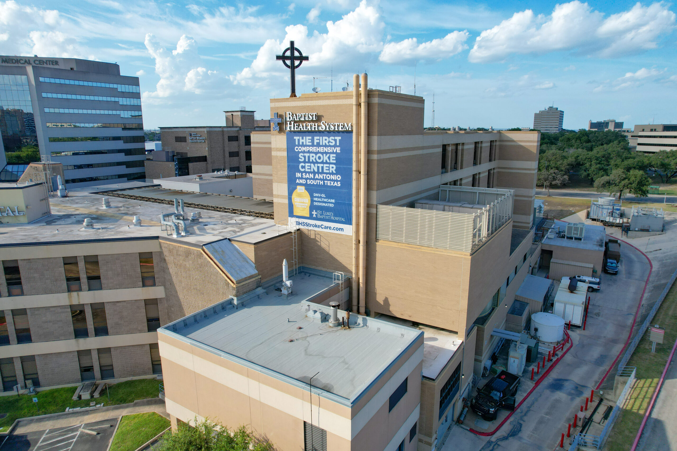 Exterior image of St. Luke's Baptist Hospital
