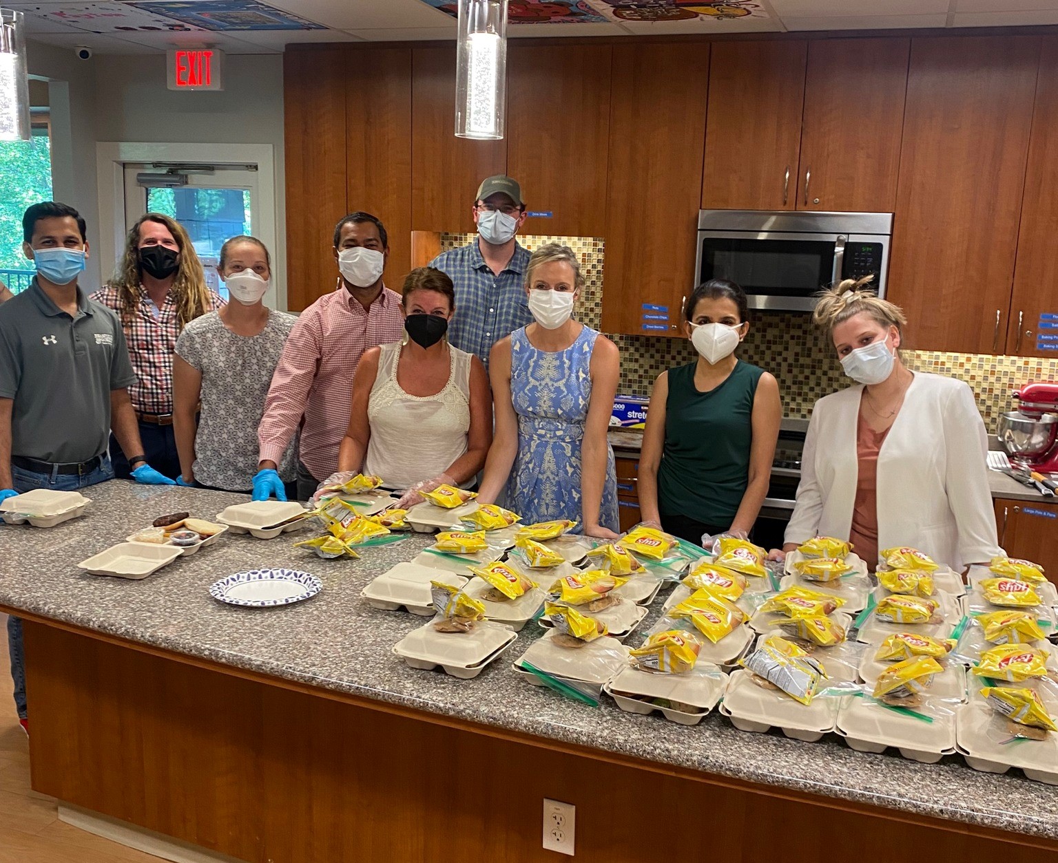 people working in a kitchen