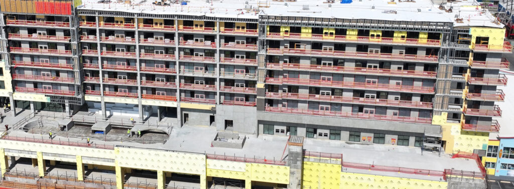 Embassy Suites Gulf Shores construction aerial