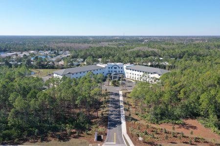 exterior view of a senior living facility