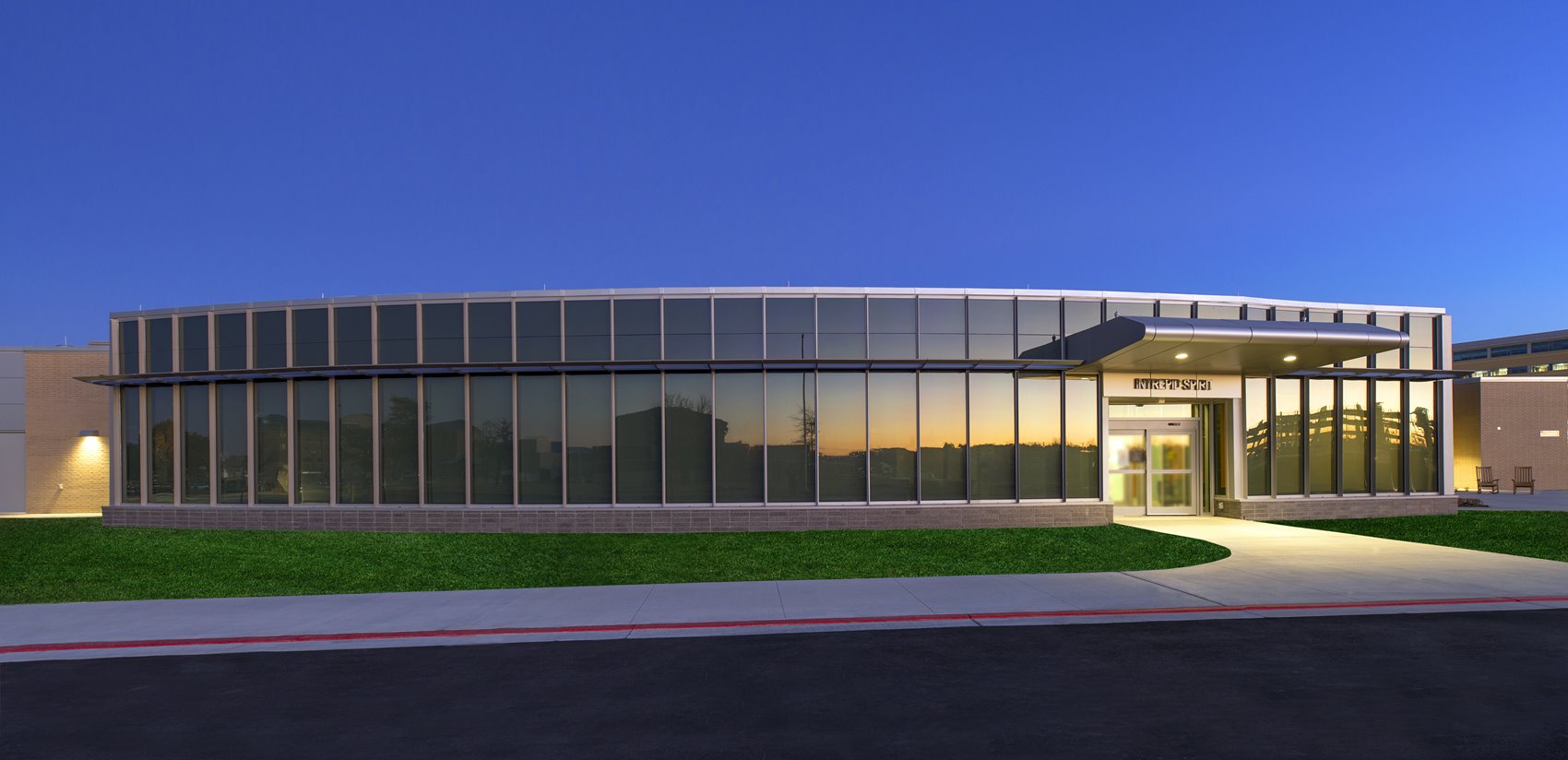 Exterior view of the National Intrepid Center of Excellence facility in Fort Hood