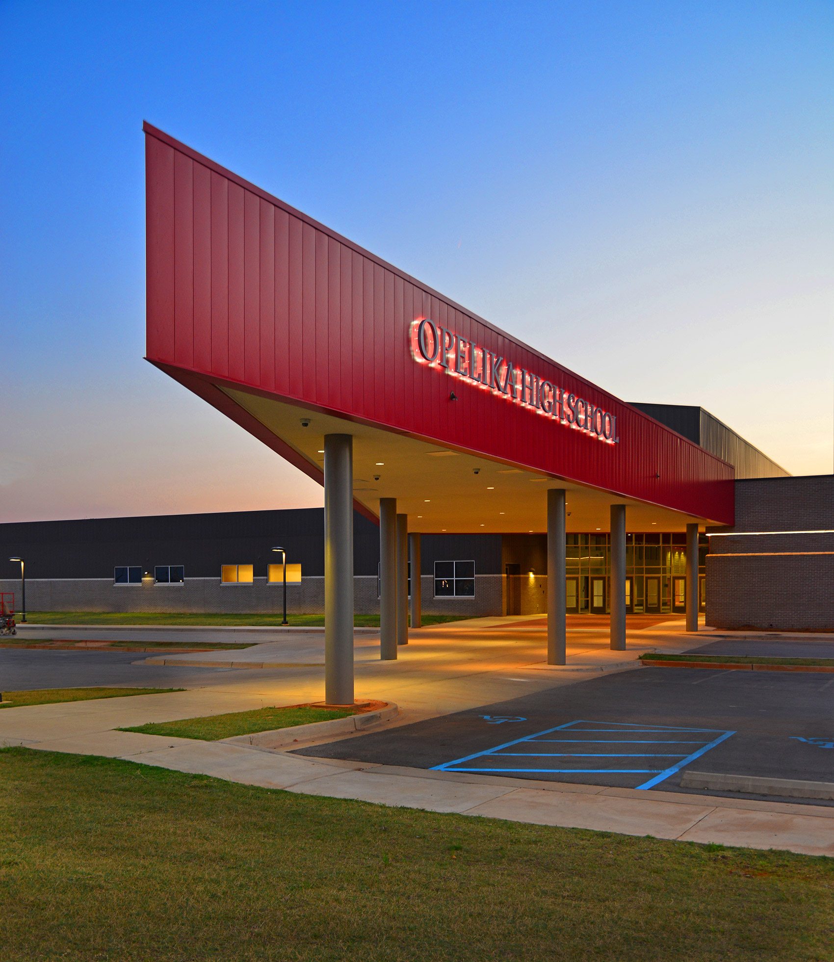 Front Canopy of Opelika High School