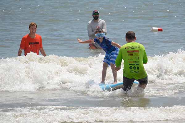 people surfing