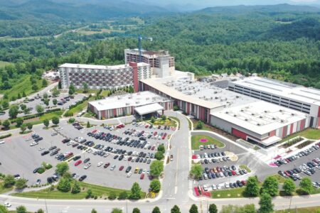 aerial photo of the resort campus