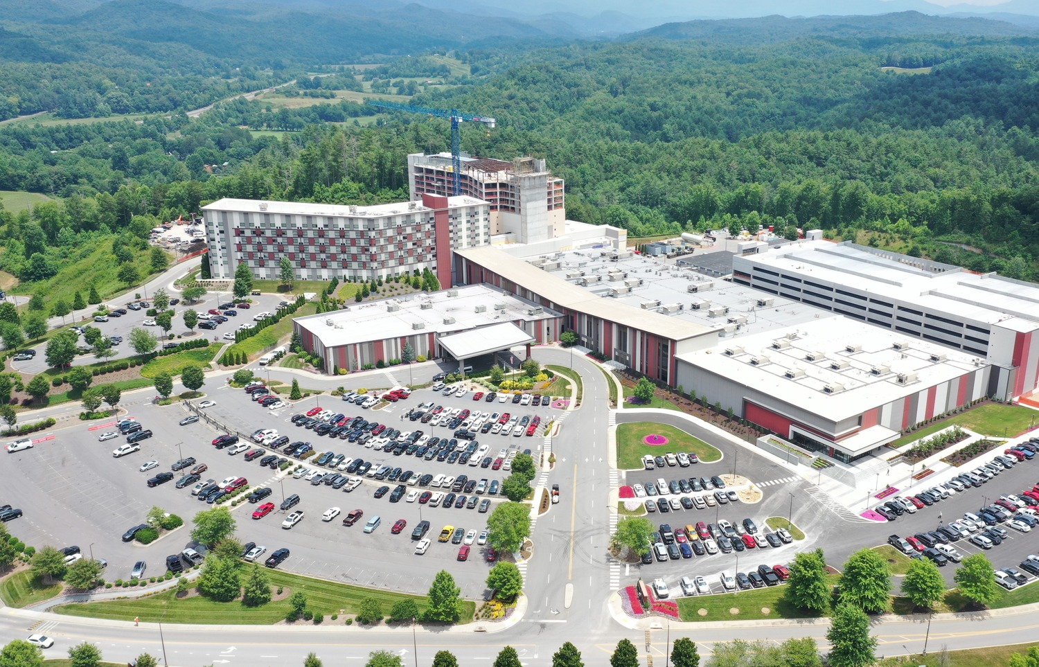 aerial photo of the resort campus