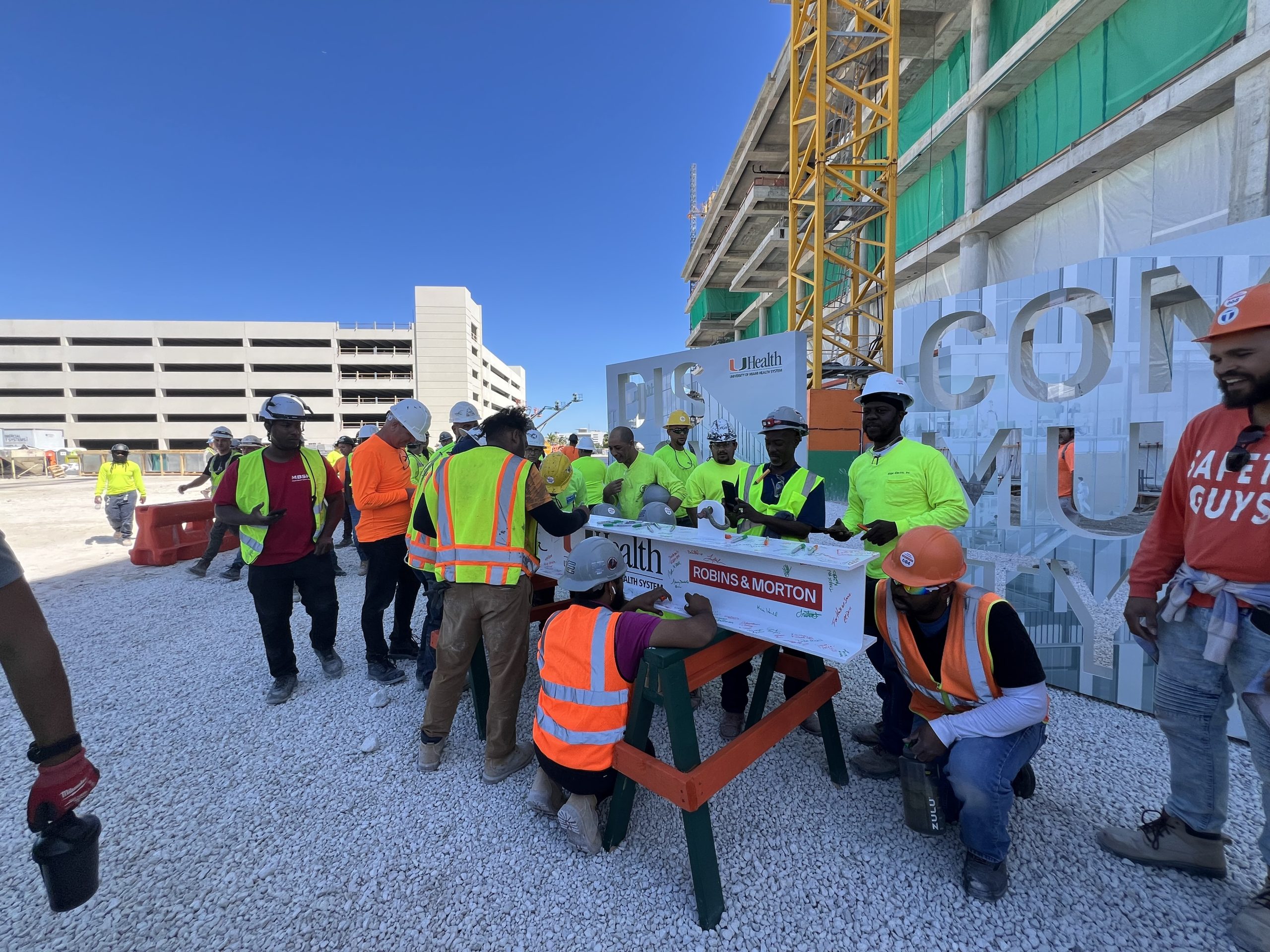 UHealth at SoLe Mia topping out