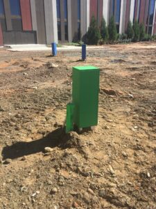 Utility stub-up boxes at Harrah's Valley River