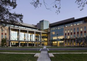 Miami Cancer Institute at dusk