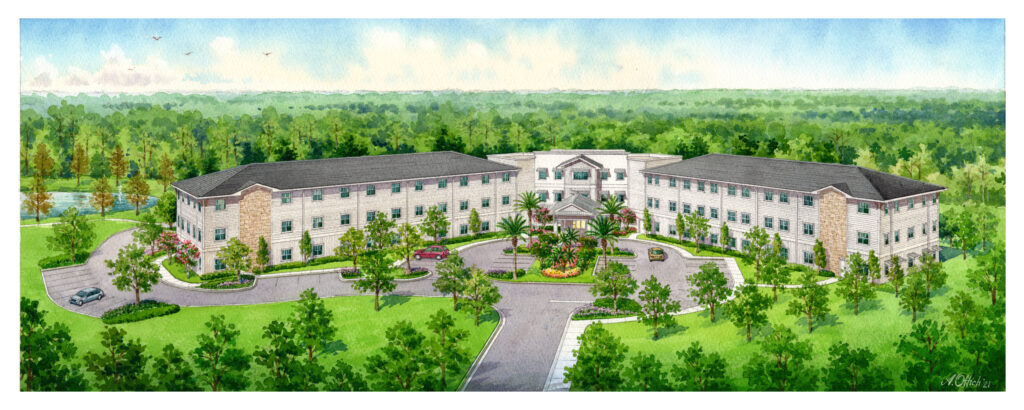 rendering of an assisted living facility