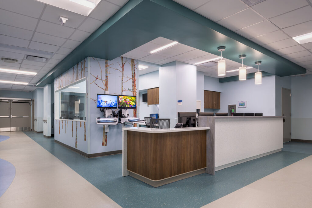 Carilion Roanoke Memorial Hospital Crystal Spring Tower pediatric nurse station
