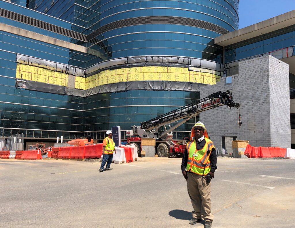 construction workers on a construction site