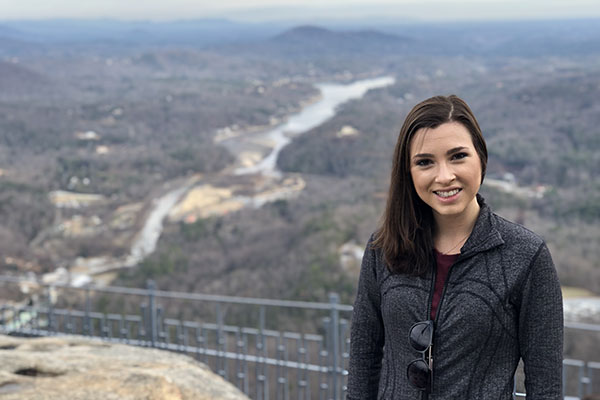 Woman on a mountain