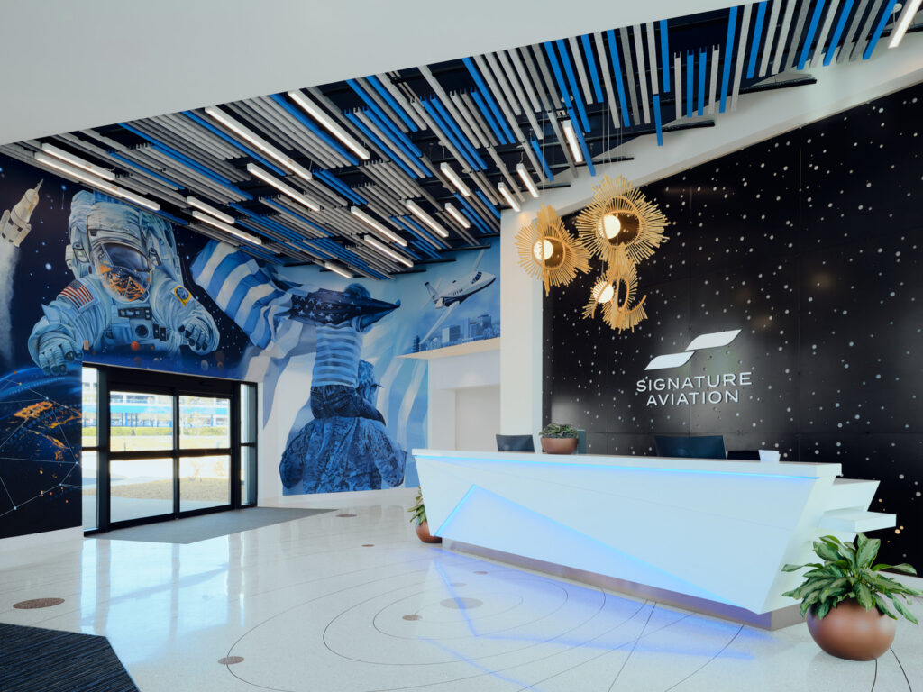 Signature Aviation terminal lobby