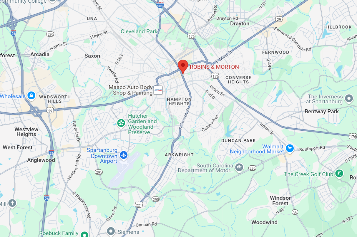 Google Maps view of Spartanburg Office