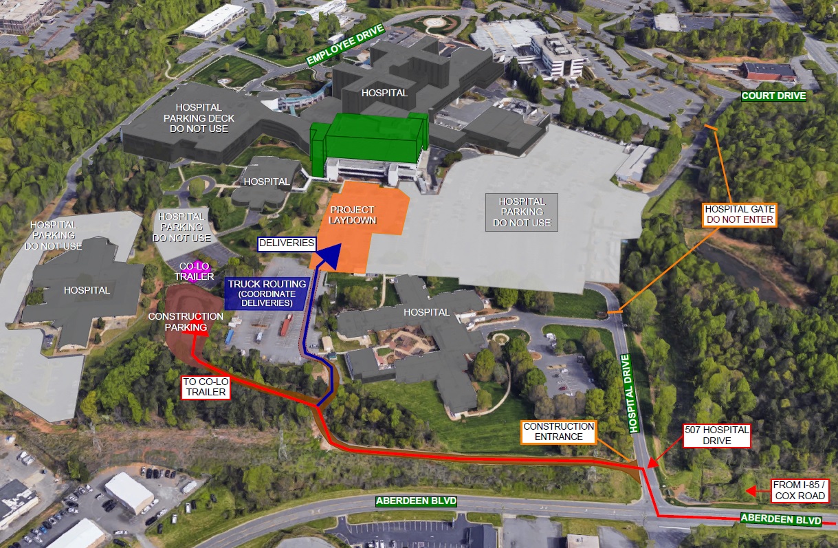 Site Logistics Plan for CaroMont CCT