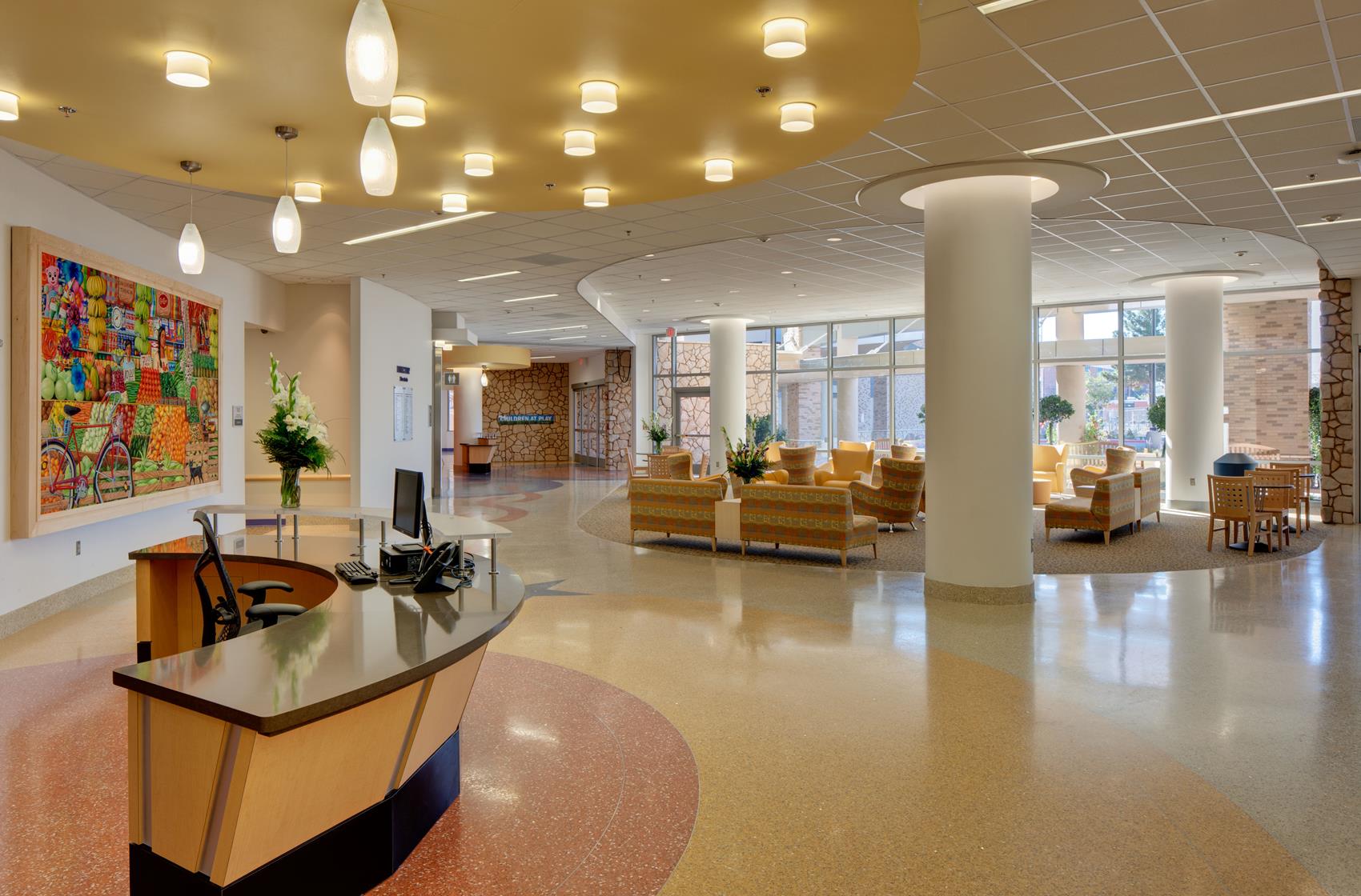 Admissions and information desk at University Medical Center of El Paso