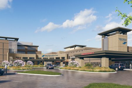 rendering of a hospital