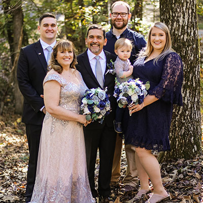 family wedding portrait