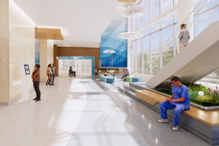 Carilion Taubman Cancer Center lobby rendering
