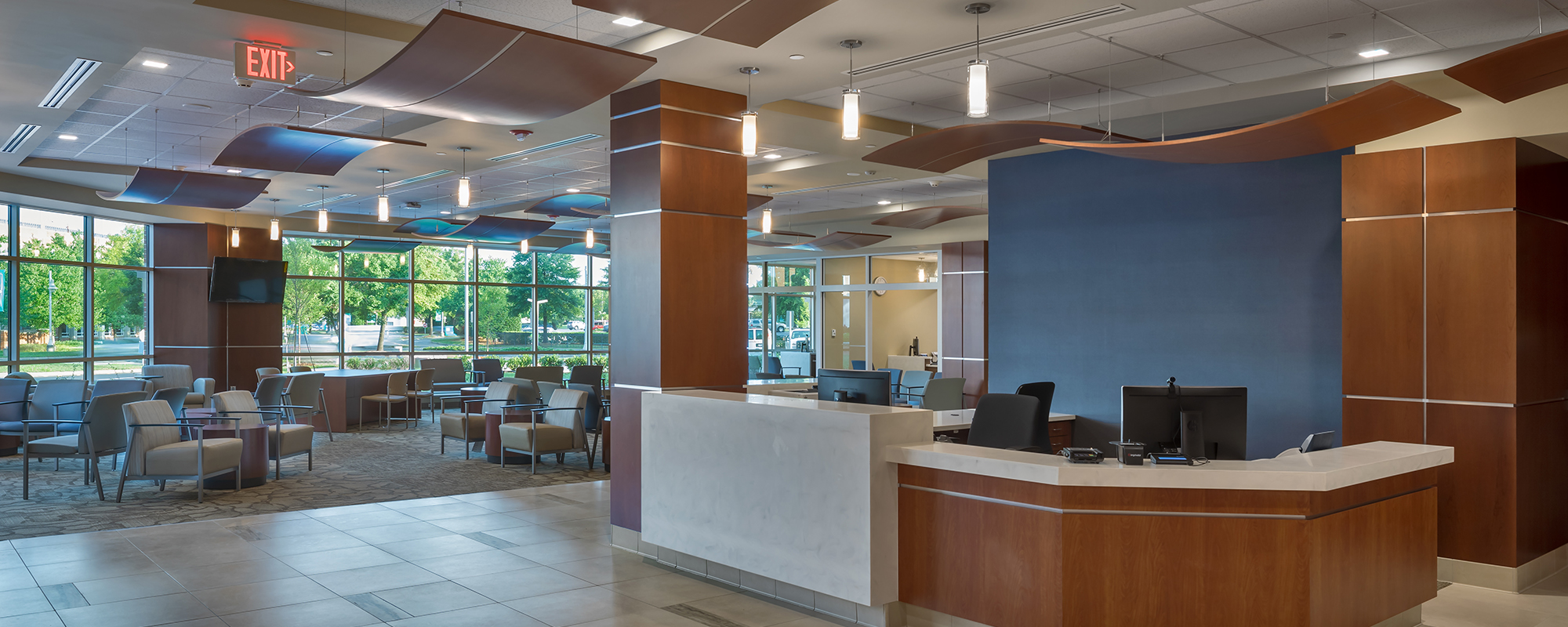 Hospital lobby and registration