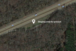 Location of staging area on I-40