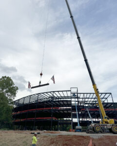 Bank Independent Operations Center topping out